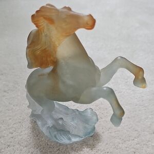 Daum France Pate De Verre Rearing Horse "Marly"